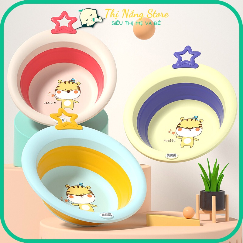Chậu Rửa Mặt Gấp Gọn Hình Hươu, Thau Xếp Gọn Silicon Thiết Kế Thông Minh Tiện Lợi, Tiết Kiệm Không Gian Thị Nắng Store