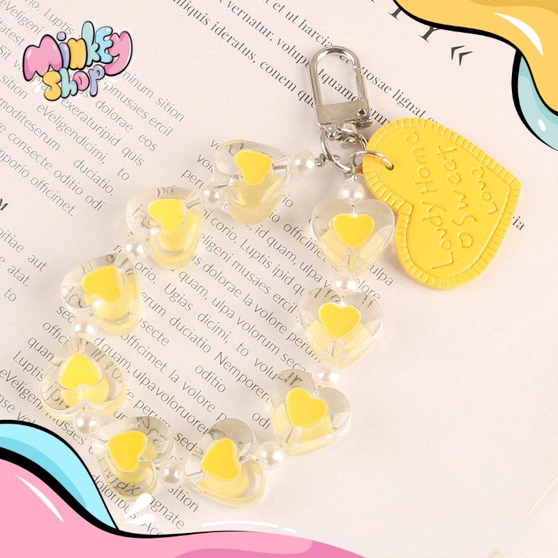 Móc Khoá TRÁI TIM TRONG Nhiều Màu Dễ Thương Quà Tặng Ý Nghĩa Phụ Kiện Tui Xách Balo Oto Đáng Yêu 02MKTT -Minkey