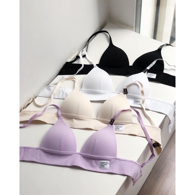 Áo lót không gọng trơn undiz chất cotton