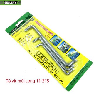 Bộ tô vít mũi cong 3 cây sellery 11-215