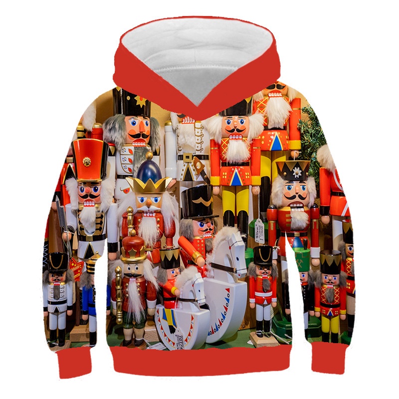 Áo Hoodie In Họa Tiết Giáng Sinh 3D Dễ Thương Thời Trang Mùa Thu 2022 Cho Bé Trai Và Gái