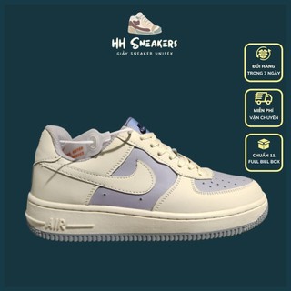 Giày AF1 khoai môn nam nữ - Giày thể thao sneaker AF1 màu trắng sữa tím khoai môn cao cấp Full Box