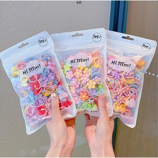 Set 10 dây thun cột tóc nhiều màu cho bé gái
