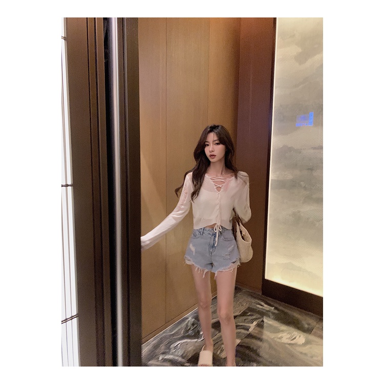 Áo Khoác cardigan Dệt Kim Mỏng Màu Trơn Thời Trang Mùa Thu Hàng Mới Dành Cho Bạn Nữ