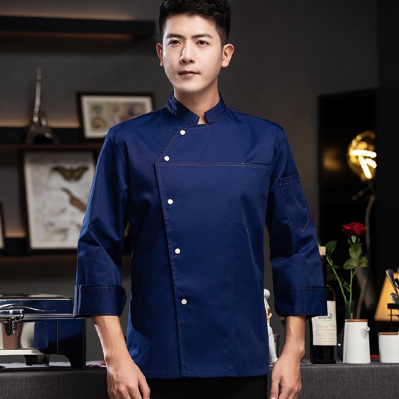 Áo Đầu Bếp Tay Ngắn Phối Lưới Thoáng Khí Thêu Họa Tiết 1 # A2 A2 Thời Trang Mùa Hè Cho Nam Và Nữ