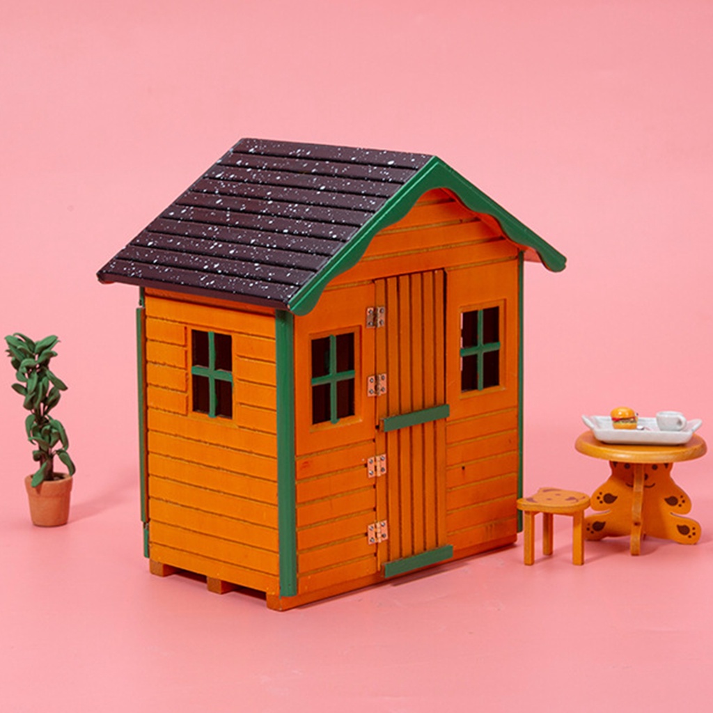 Lvits mô hình ngôi nhà ba chiều nhỏ dễ thương trang trí tiểu cảnh tỉ lệ 1 - ảnh sản phẩm 8