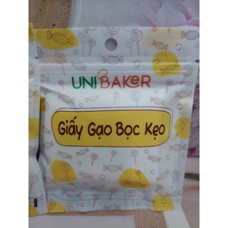 500 giấy gạo bọc kẹo nougat ....8 x 6,5 cm unibaker