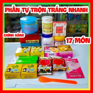 Combo kem body tự trộn 17 món Bạch Ngọc Liên trắng cấp tốc không bết rít cho da trắng mịn màng
