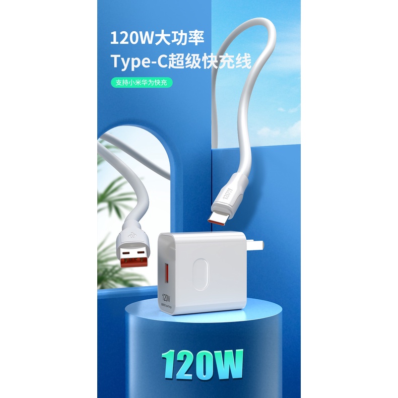 Củ Sạc Nhanh 120w 66W 6A Cho Huawei 100 Xiaomi