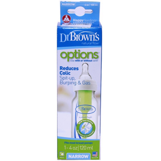 Bình sữa drbrowns options nhựa PP 120ml (cổ hẹp) [Shop Minh Tú]