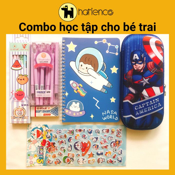 Combo đồ dùng học tập cho bé trai