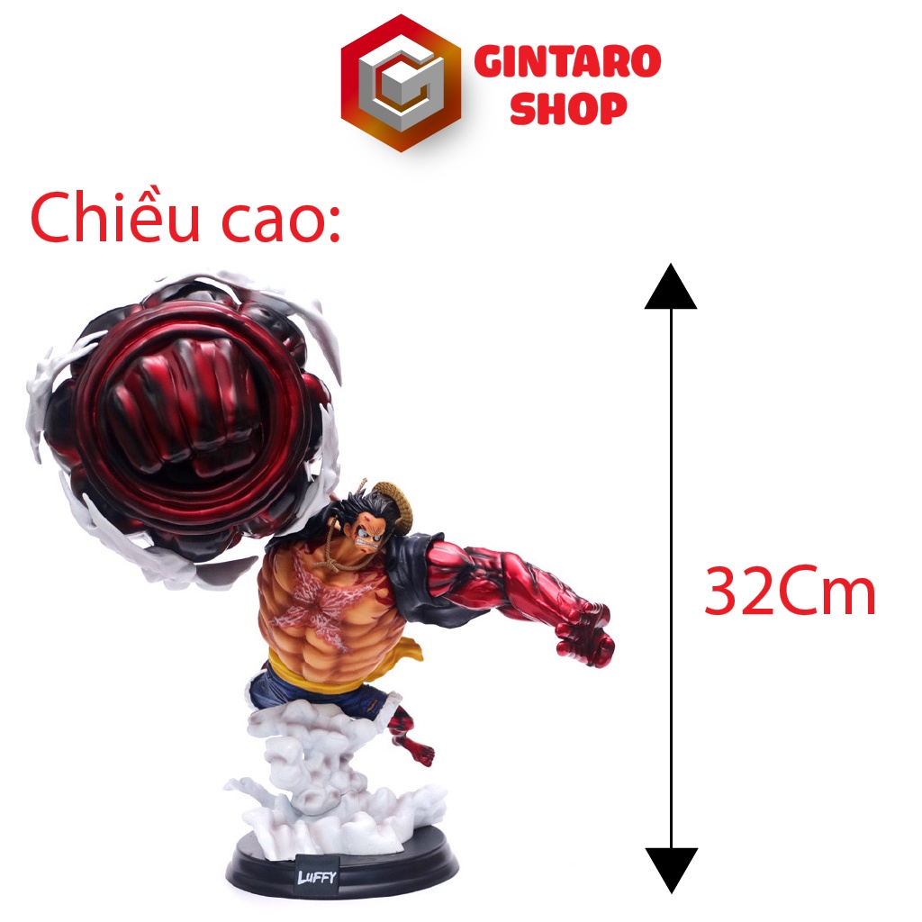 Mô hình Luffy Gear 4 phiên bản tay siêu to cực kỳ chi tiết, Mô hình One Piece Luffy Gear 4 siêu to cao 32cm Full Box