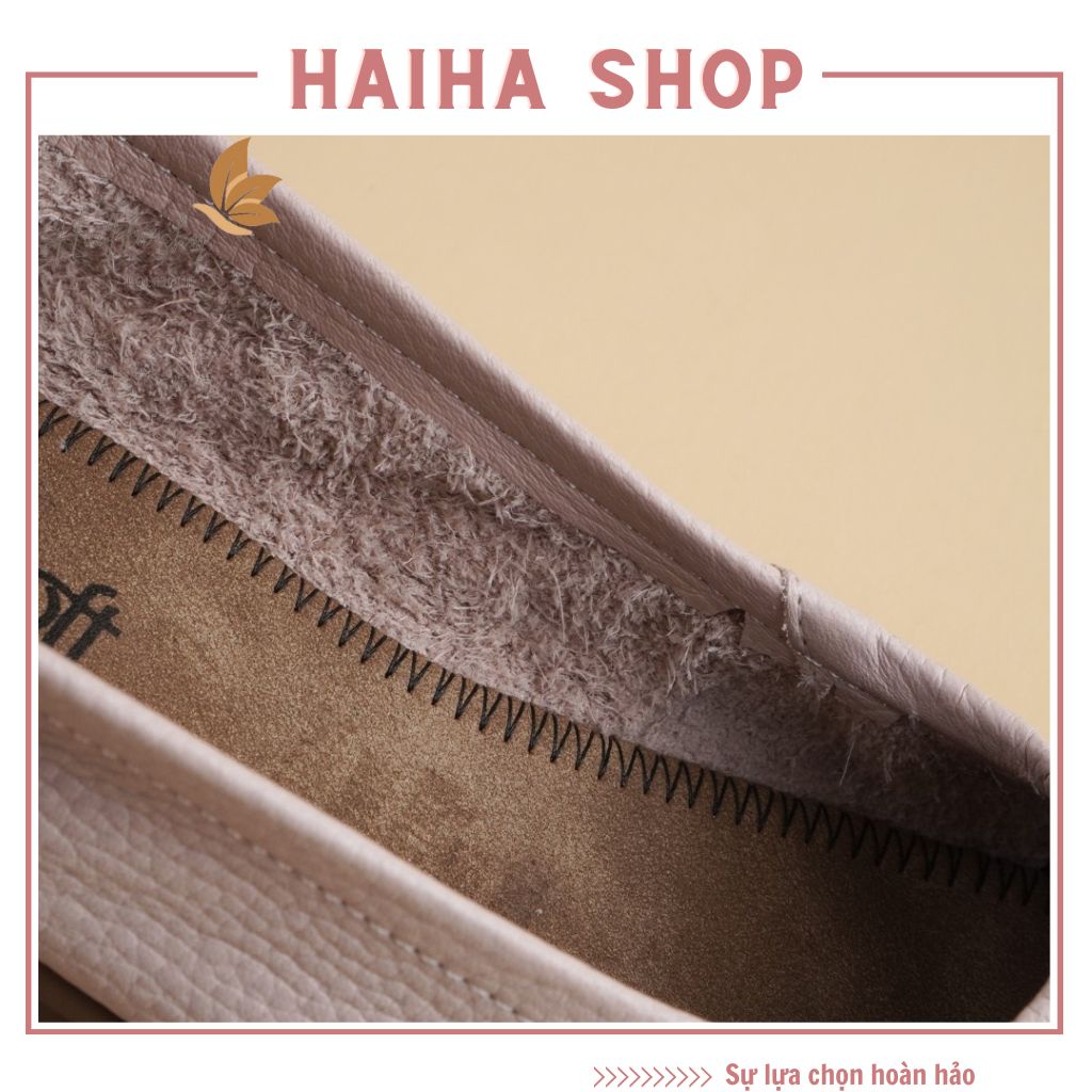 Giày bệt nữ - Giày búp bê nữ mũi tròn đính nơ siêu nhẹ