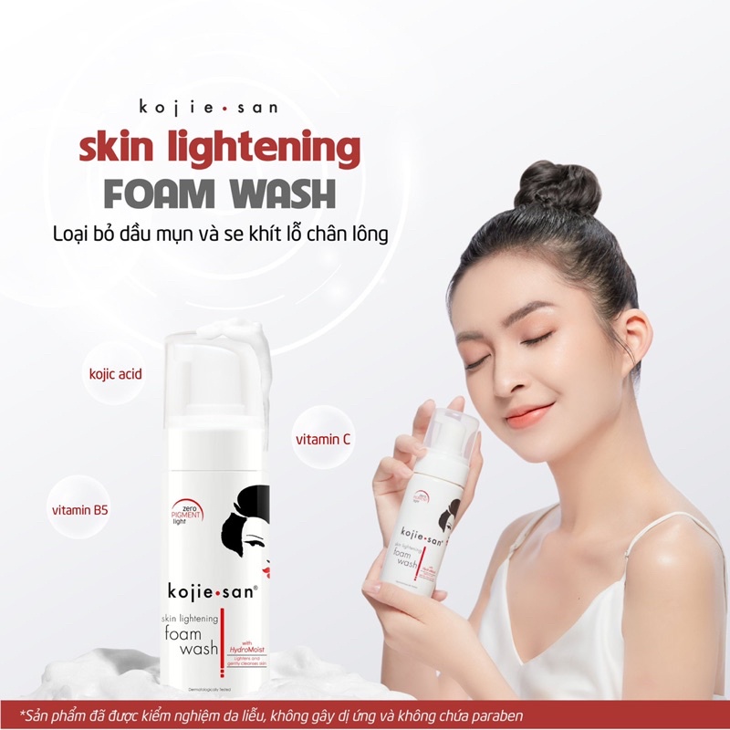 Sữa rửa mặt làm sáng da, sạch mụn dạng bọt KOJIESAN 150ml