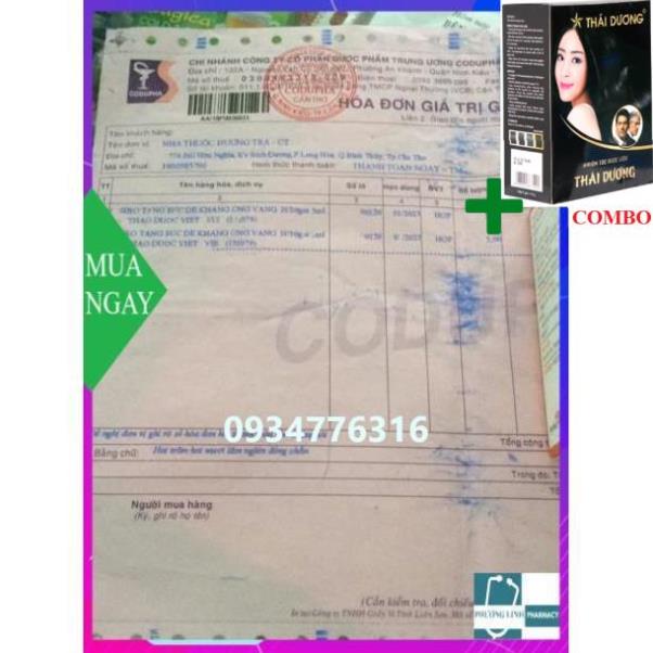 Combo Gội Là Đen Thái Dương+ Siro Tăng Đề Kháng cho bé Ong Vàng H30 gói