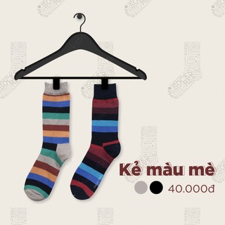 TẤT VỚ KẺ MÀU MÈ - PATTERN SOCKS