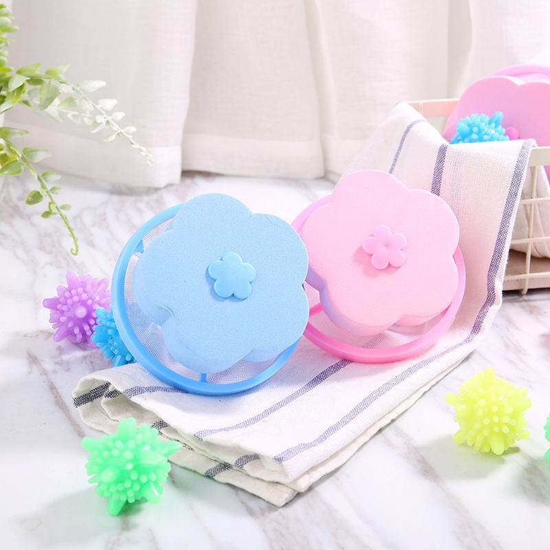 Phao lọc cặn bẩn, lọc rác, gom rác, diệt khuẩn, lọc bụi, tẩy lồng máy giặt thông minh hình bông hoa cute