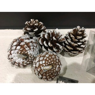 Quả Thông Phủ Tuyết Trang Trí Noel- Phụ kiện trang trí Noel, giáng sinh- Phụ kiện
