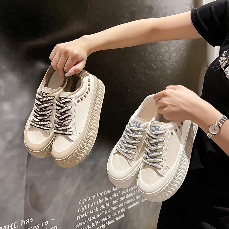 Giày Mũi Tròn Đế Dày Thoải Mái Phong Cách Hàn Quốc Cho Nữ