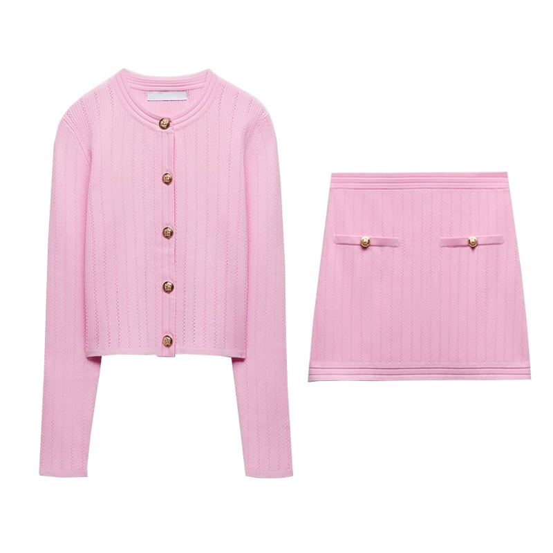 Made in Morocco - Áo Khoác Zara cardigan Dệt Kim và Váy Dệt Kim Cạp Cao BT07G7057N10