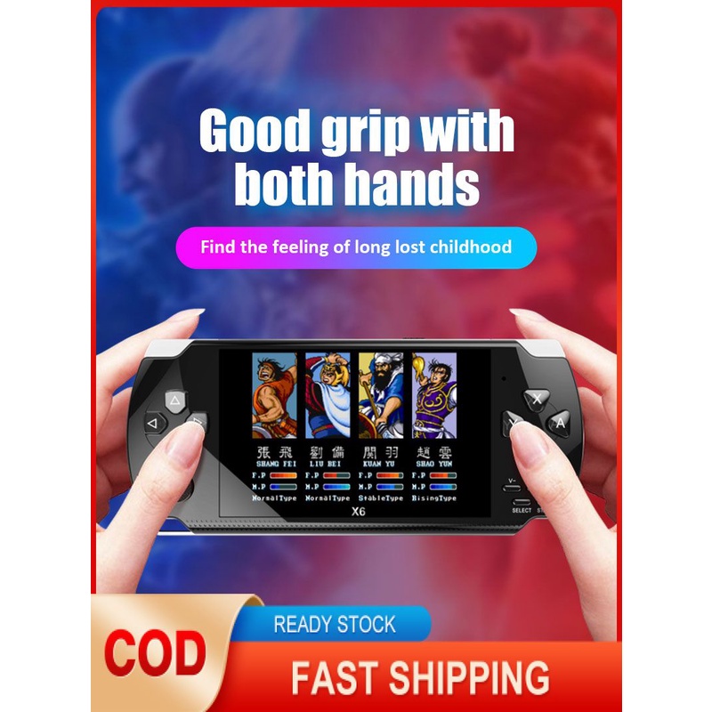Máy Chơi game Cầm Tay X6 Màn Hình Lớn 4.0 inch Kiểu Dáng Cổ Điển