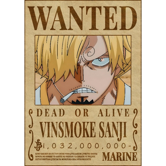 Poster One Piece Truy Nã Mới Nhất không bay màu - kích thước A4 liên tục update – 2D Tộc Shop
