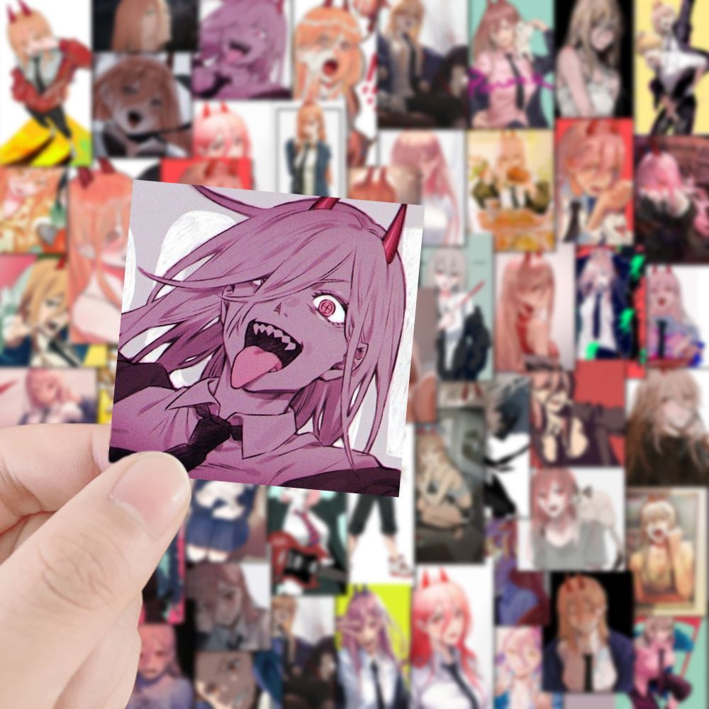 52 Cái Chainsaw Man POWER | Anime Sticker laptop trang trí trên tường