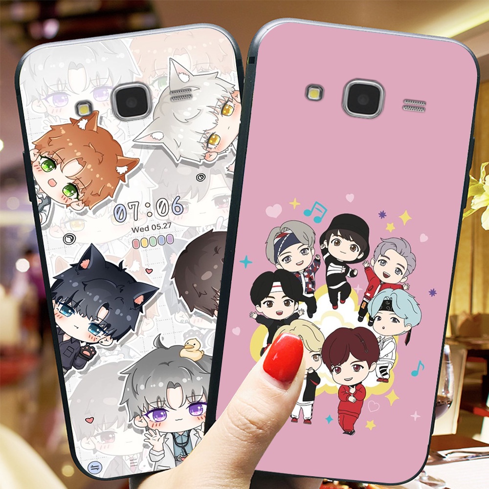 Ốp lưng điện thoại Samsung j5 2015 / ss J7 2015 / ss j2 prime / ss j310 / ss j3 2016 nhóm nhạc BTS hoạt hình cute
