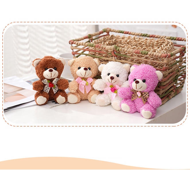 Móc treo trang trí balo, móc khoá gấu bông - Mẫu cao cấp - 12*11cm xinh xắn GB02