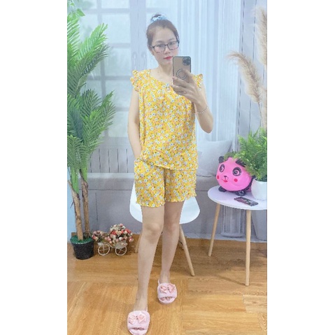 Đồ mặc nhà nữ áo cánh tiên quần đùi dễ thương - Set đồ bộ xinh xắn cho mùa hè 2022 - Annbi's House