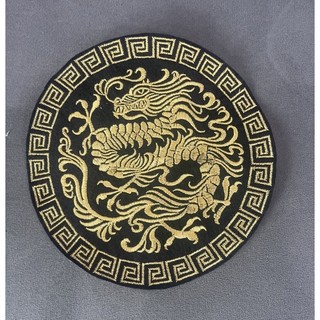 Sticker thêu tròn rồng 16cm