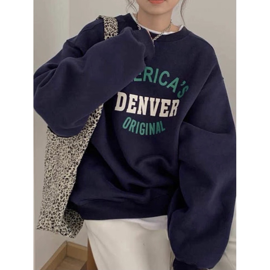 [RẺ VÔ ĐỊCH] Áo sweater Denver Unisex - Nỉ ngoại form rộng tay phồng kiểu dáng vintage hàn quốc  ulzzang