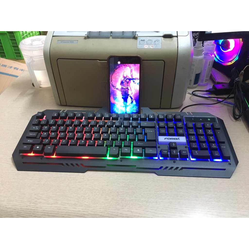 Bàn Phím Giả Cơ kèm Chuột Gaming LED cực đẹp dùng PC,Laptop_ Bàn Phím máy tính cho game thủ,văn phòng