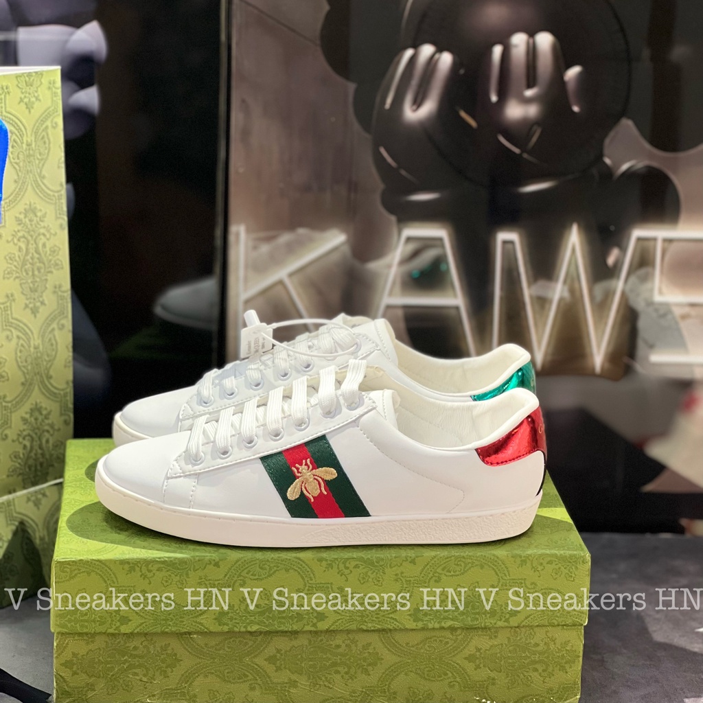 Giày Thể Thao Gucci Ong Cao Cấp Full Size Nam Nữ Phong Cách Hàn Quốc Giày GC Xanh Đỏ Thêu Họa Tiết Ong Vàng
