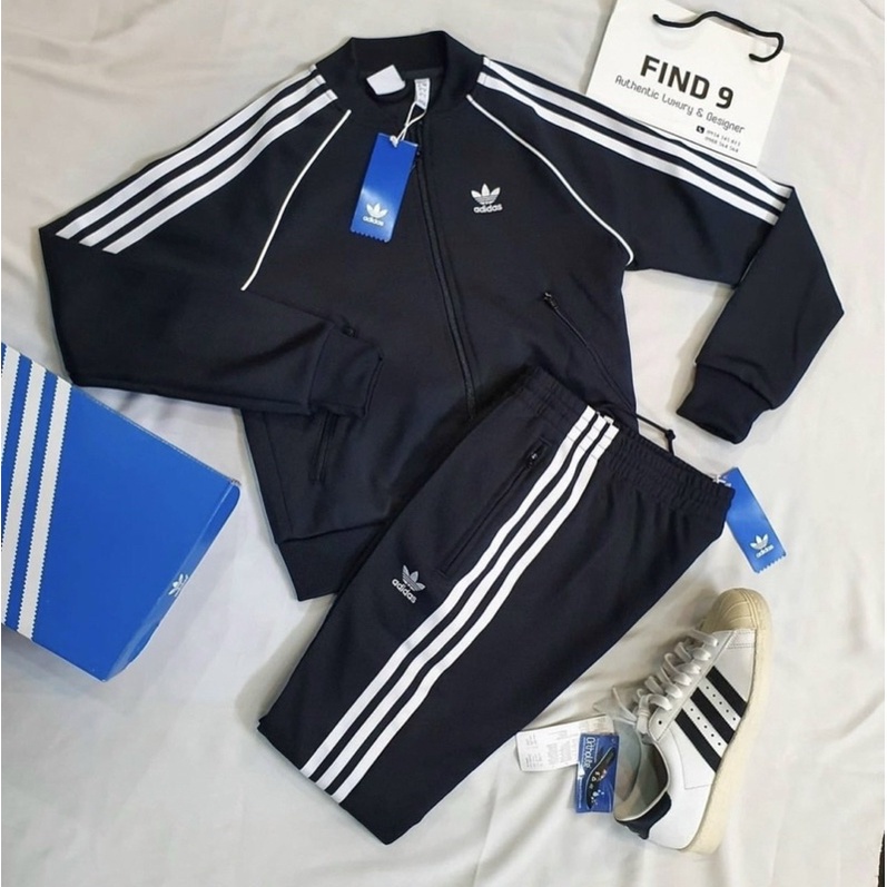 BỘ thể thao nữ adidas 'thu đông 3 sọc logo in, quần áo thể thao nam nữ cao cấp