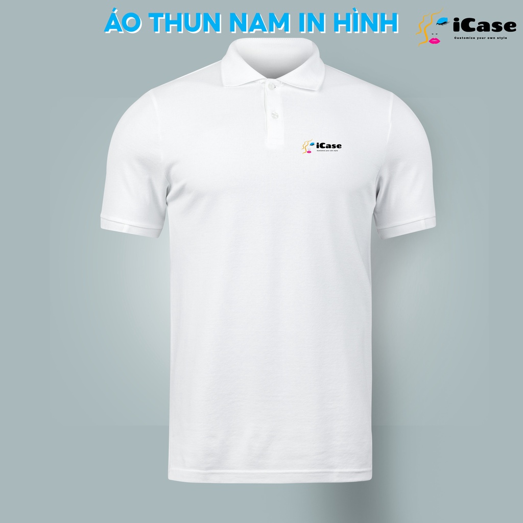 Áo thun nam Poly in logo theo yêu cầu không giới hạn số lượng tối thiểu