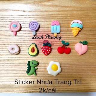 Sticker Nhựa Trang Trí Handmade ( 5 cái )