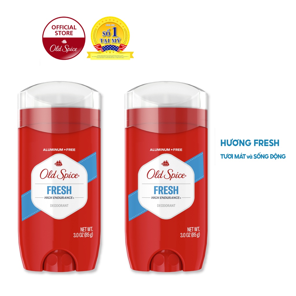 Combo 2 Sáp khử mùi Old Spice Fresh 85g/chai