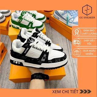 |gg store-có sẵn| giày sneaker lv trainer trắng đen| lv black white bản đẹp