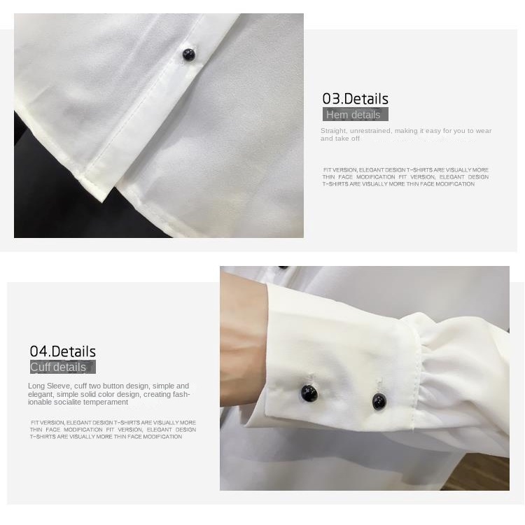 Áo Sơ Mi Chiffon Dáng Ôm Phong Cách Preppy Dễ Phối Đồ Cho Nữ