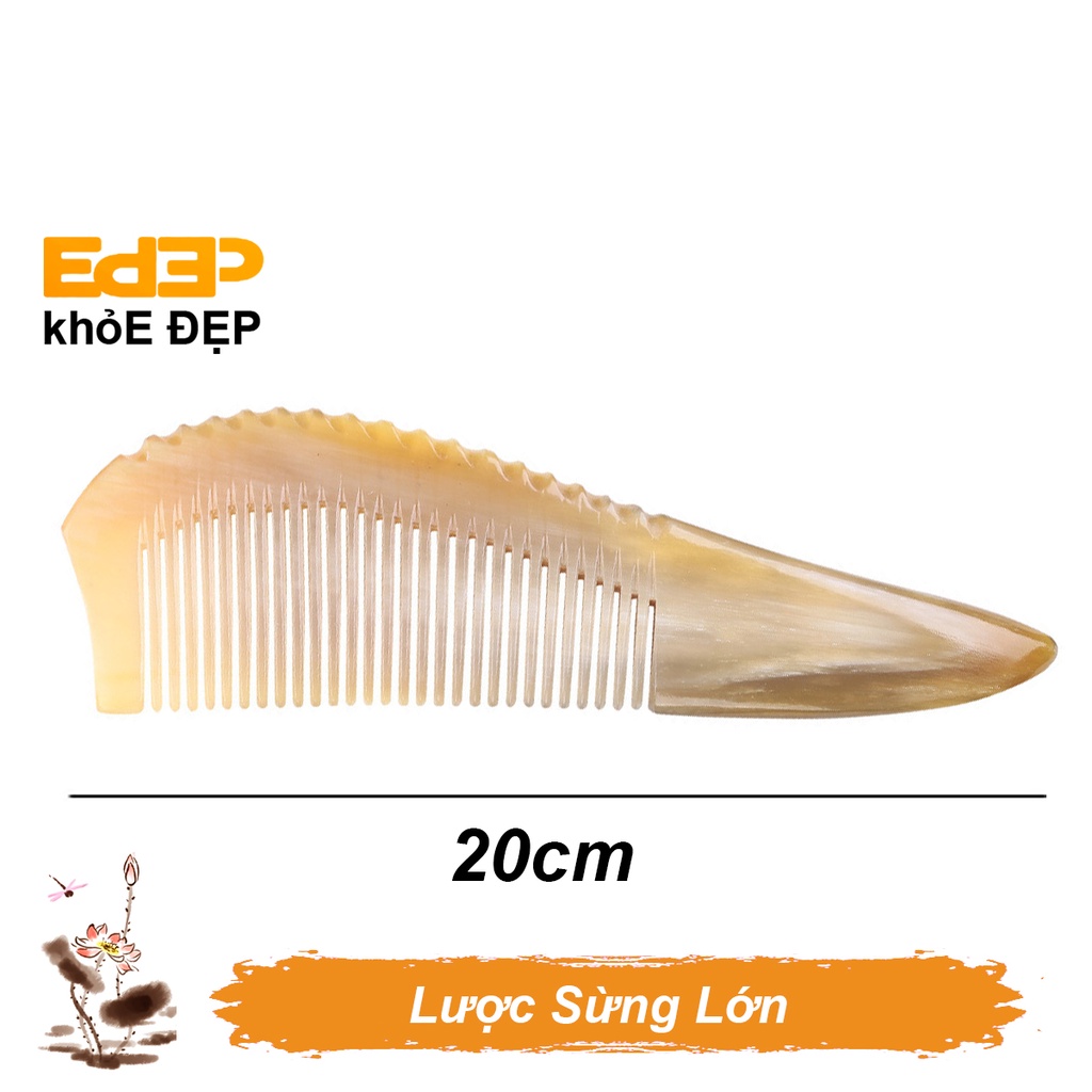 Lược Sừng Chuôi Trơn Cao Cấp (Thủ Công Mỹ Nghệ, Chải Thông Kinh Lạc, Hàng Nhập Khẩu, Massage, Làm Đẹp, Ấn Day Huyệt,...)