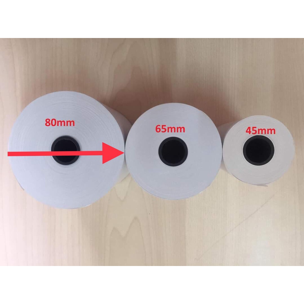 Combo 10 cuộn giấy in bill, giấy in nhiệt, giấy in hóa đơn cao cấp K80