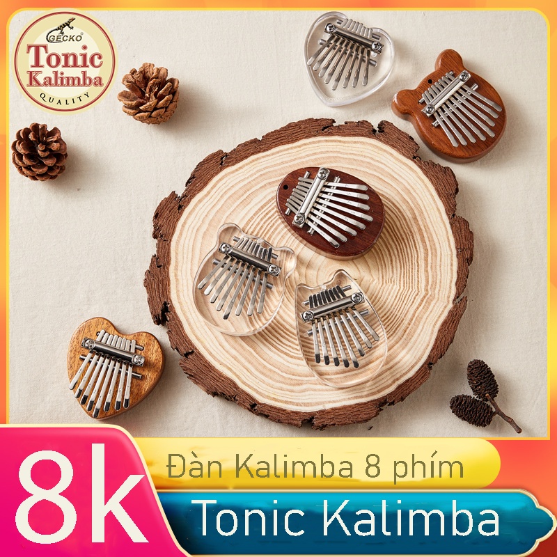 Đàn kalimba 8 phím gỗ và pha lê Tonic Kalimba