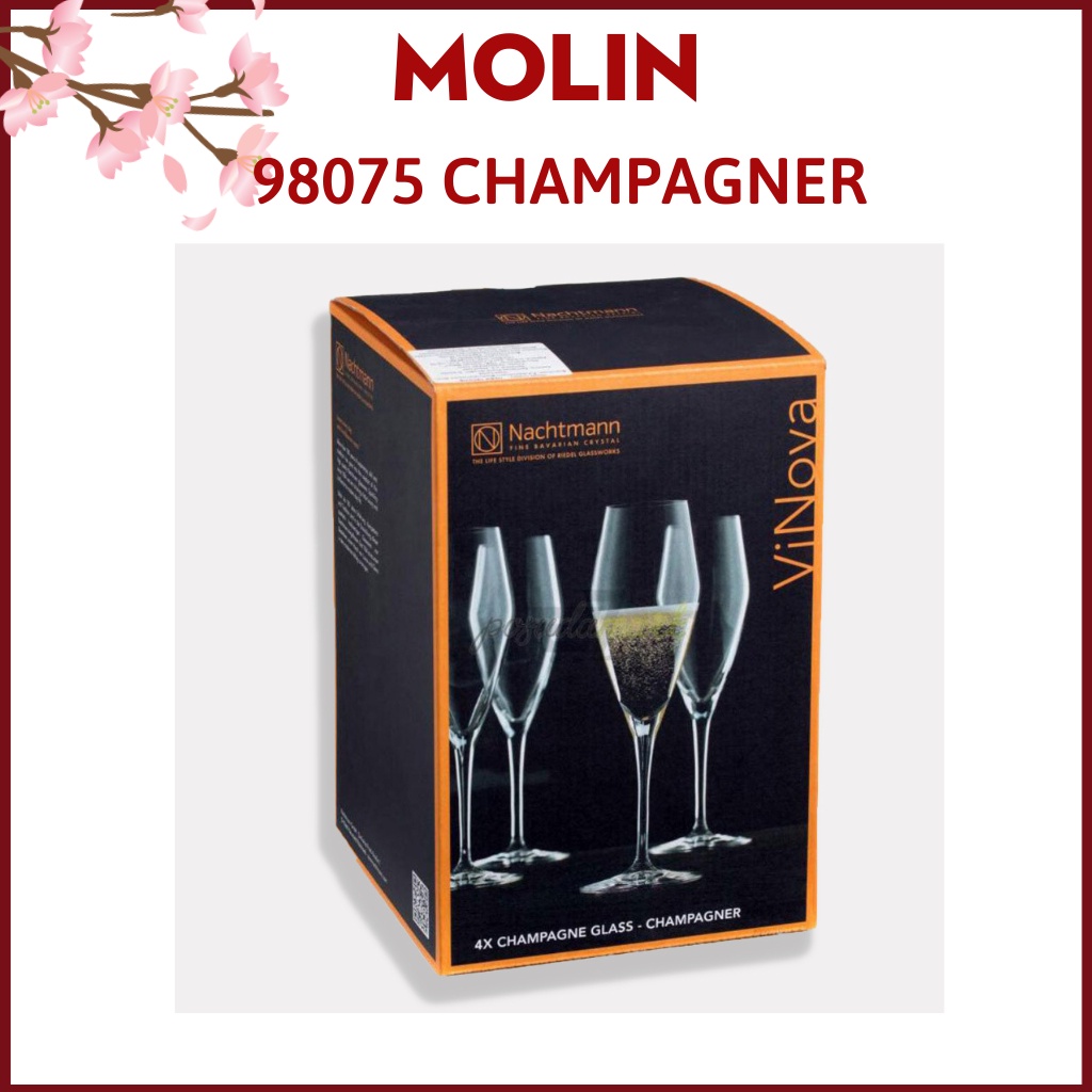 Set ly champange Nachtmann ViNova 98075 CHAMPAGNER 4 chiếc [Pha lê cao cấp]