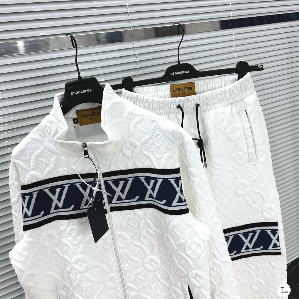 🔥Hot🔥Bộ nỉ LV vân nổi thiết kế hot trend Nam Nữ Thu Đông 20220