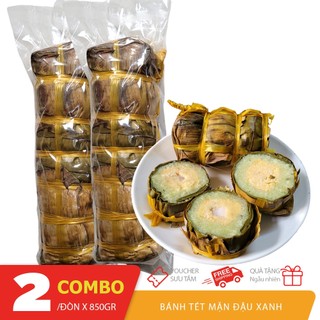 Combo mix 2 bánh tét mặn và ngọt nhân đậu xanh mỡ nhân chuối đậu đen ngọt cây 850gr