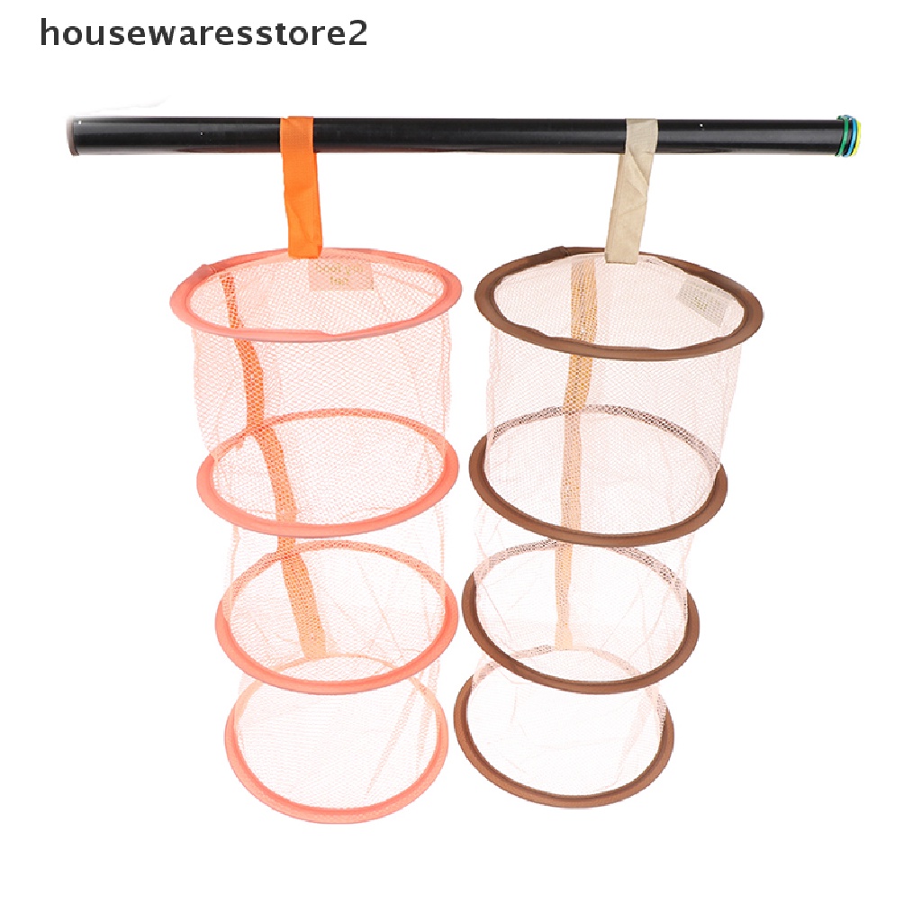[Housewarestore2] Túi Lưới Treo 3 Tầng Đựng Đồ Dùng Khô Thoáng Có Khóa Kéo Hàng Boutique
