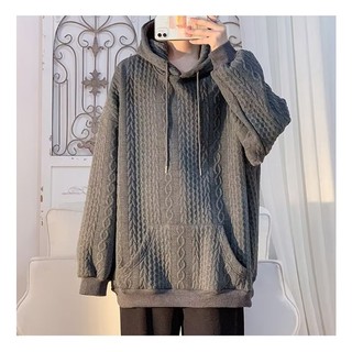Áo hoodie tay dài dáng rộng phong cách thời trang hong kong cho nam giới