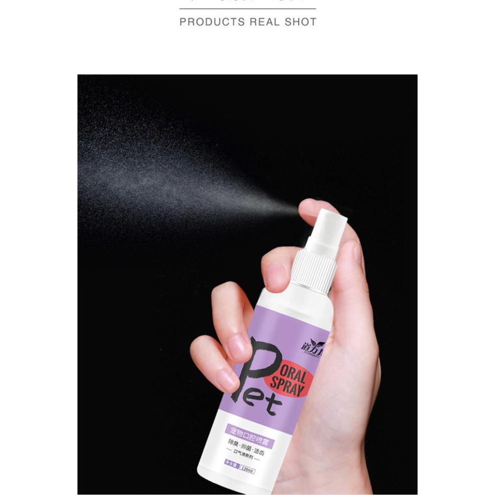 Orgo- Xịt vệ sinh khử mùi hôi răng miệng cho chó mèo ORAL SPRAY PET 120ml hôi mồm