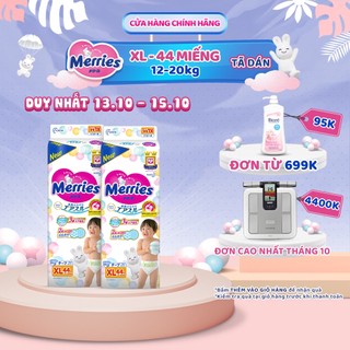 Combo 2 tã/bỉm dán merries size xl - 44 miếng